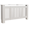 Extra Large Extendable Radiator Cover Modern White Painted MDF Cabinet to 240cm