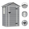 Large Plastic Apex Roof 4x3ft Outdoor Garden Storage Shed Bike Tools Shed House