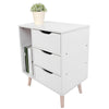 Small Bedside Table Cabinet Side End Table Nightstand Storage Organizer White