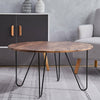 Industrial Wooden Metal Coffee Table Sofa Side Tea Table Woodgrain Marble Effect