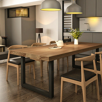 2Pcs Industrial Steel Table Legs Box Square Shaped Dining Desk Coffee Table DIY