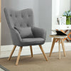 Occasional Armchair Wing Back Accent Chair and Footstool Living Bedroom Lounge