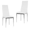 2/4pcs Dining Chairs Faux Leather Padded Seat Chrome Legs Home Office Furniture