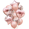 Set Confetti Wedding Birthday Balloons Heart Latex Foil Kids Boy Girl Baby Party