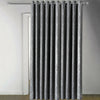 Thermal Blackout Door Curtains Ready Made Eyelet Ring Top Curtain Panel Tieback