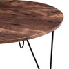 Round Coffee Table Industrial Woodgrain/Marb