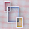 High Density Board Floating Wall Shelf Shelves Colorful Display Storage Unit