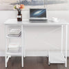 Modern Computer Desk Study Table Office Desk with 2 Shelves for Home Office UK