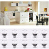 8pcs Clear Diamond Crystal Glass Door Knobs Handles Drawer Wardrobe Cabinet