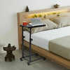 C-Shaped Sofa Side Table Adjustable Mobile Bed End Table Laptop Stand W/ Basket