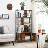 Large Industrial Bookcase Vintage Storage Unit Rustic Metal Cabinet Tall Display