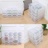 20x Clear Plastic Shoe Storage Boxes Drawer Stackable Foldable Durable Organiser