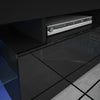 Modern TV Stand Cabinet Storage Router Unit Drawers Black High Gloss LED Light