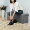 Fine Linen Folding Storage Ottoman Pouffe Seat Foot Stool Storage Box Bench UK