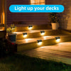 4 PACK LED Solar Powered Light Outdoor Garden Security Wall Fence Gutter Lights