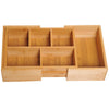 Bamboo Expandable Organiser Drawer Inserts Wooden Storage Holder Office