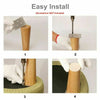 4x Wooden Furniture Square Tapered 5" Legs For Bed Stools Sofa Chair Replacement