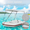2Bow Bimini Top Grey 160cm Water Resistant Boat Canopy Canvas Cover Anti-UV E8X6