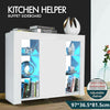 Cabinet Cupboard sideboard TV Unit Matt Body and High Gloss Doors + LED Light
