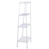 White Ladder Shelf 4Tier Storage Shelving Unit Standing Plant Display Metal Rack