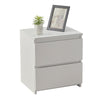 Modern Bedside Table Cabinet with 2 Drawers Nightstand Bedroom White Black NEW