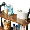 Industrial Pipe Bathroom Wall Mounted Floating Shelf with Towel Holder