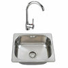 Single Bowl Laundry Stainless Steel Kitchen Sink + Single Lever Chrome Brass Tap