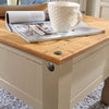 Corona Pine Two Tone Grey Coffee Table 1 Drawer Solid Wood Occasional Table