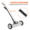 18in Magnetic Sweeper with Wheels 45lbs Rolling Sweeper Lawn Yard Grass