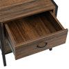 Industrial 2 Drawer Bedside Table Storage Cabinet Night Stand Chest Of Drawer