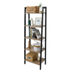 5 Tier Ladder Shelf Bookcase Bookshelf Storage Rack Metal Frame Display Stand