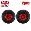 2 X 10" Pneumatic Sack Truck Trolley Wheel Barrow Tyre Tyres Wheels 3/3.5-4.0