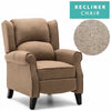 WING BACK FIRESIDE CHECK FABRIC RECLINER ARMCHAIR SOFA LOUNGE CINEMO CHAIR