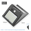Solar Powered 20LED PIR Motion Sensor Wall Security Light Garden Outdoor Lamp UK