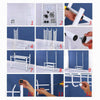 Clothes Heavy Duty Hanging Rail Clothing Coat Stand with Shoe Rack Shelf 2-Color
