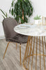 40 inches Round Marble Dining Table with Golden Chrome Legs Living Room Kitchen