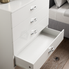 Riano 5 Drawer Chest White Wood Dresser Bedroom Storage Furniture Unit