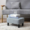 Rectangular Stool Linen Fabric Footstool Foot Rest Stool Pouffe Seat Stool