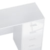 High Gloss 4 Drawer Vanity Dressing Table Computer Study Desk Furniture White