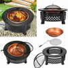 Outdoor Cast Iron Fire Pit Bowl Round Patio Fire Large Outdoor Portable Fire Pit