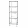 5 Tier Chrome Wire Shelving Baskets Kitchen Storage Organiser Unit Rack Holder