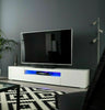 Modern 200 cm TV Unit Stand Cabinet with LED Lights High Gloss Doors White&Black