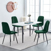 2* Green Velvet Dining Chairs Kitchen Dining Room Furniture Chair Home Modern