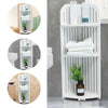 Wood-Plastic Shower Caddy Corner Shelf Bathroom Organiser Storage Rack 3 Tier UK