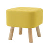 Linen Fabric Footstool Foot Rest Stool Pouffe Ottoman Seat Living Room Furniture