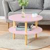 2 Tier Coffee Side Table Sofa End Modern Tea Desk Storage Shelf for Living Room