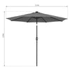 Mondeer 2.7M/3M Garden Parasol Tilt Sun Shade Umbrella 32 LED Light Hand Crank