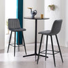 2X Bar Stools Velvet Fabric Breakfast Stool Chairs Kitchen Pub GREY High Chairs