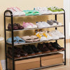 4/5 Tier Shelf Cabinet Stand Storage Shoe Rack Layer Holder Corner ACB#