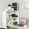 Space Saving Computer Desk Workstation with Shelves Storage Combo Bookcase Table